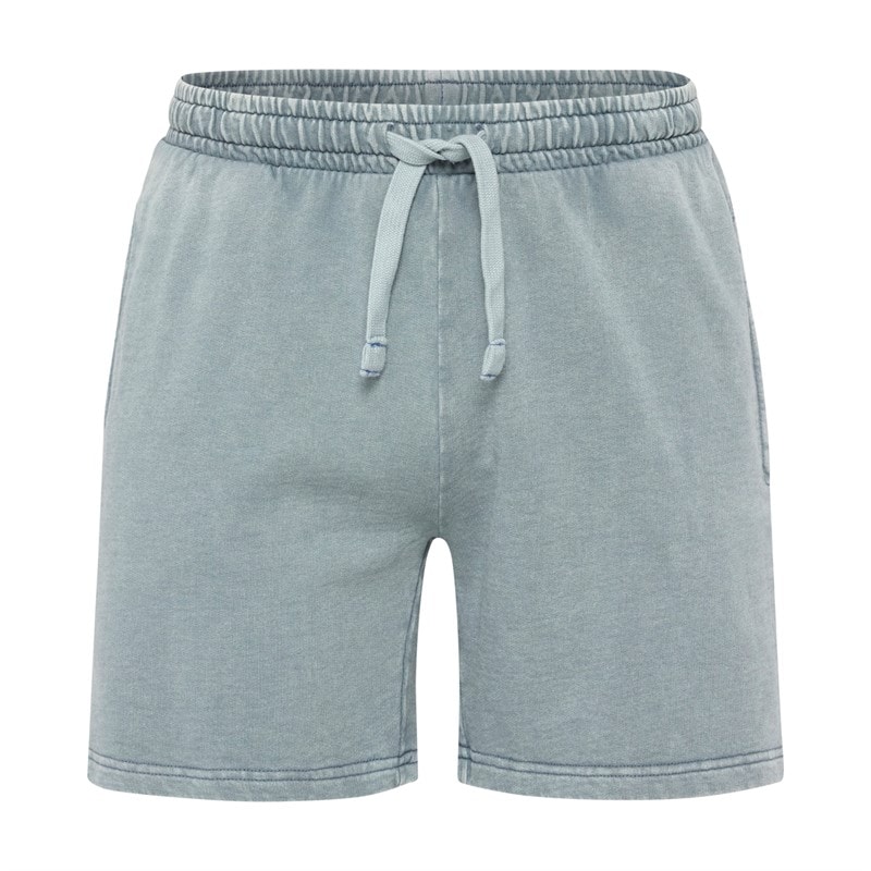 Everlast Heren Gewassen Sweatbroek Korte Broek Smoke Blue