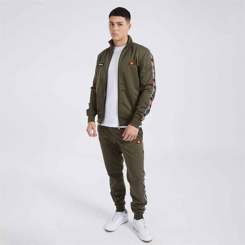 Ellesse Survêtement en polyester Giraldo avec bande adhésive kaki homme