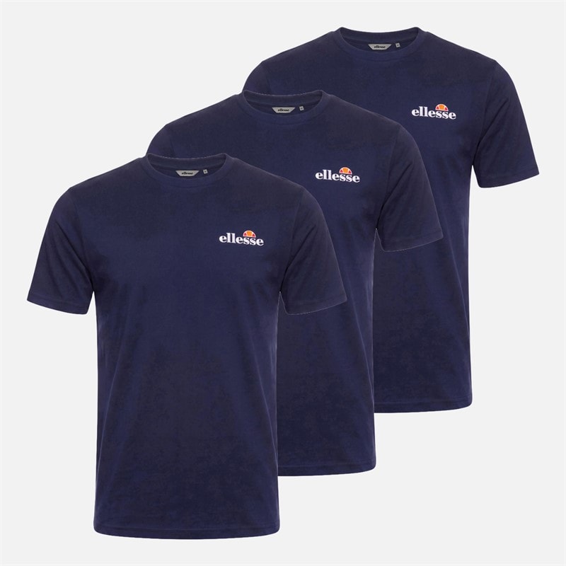 Ellesse Herren Aveni 3er-Pack T Shirts Marineblau