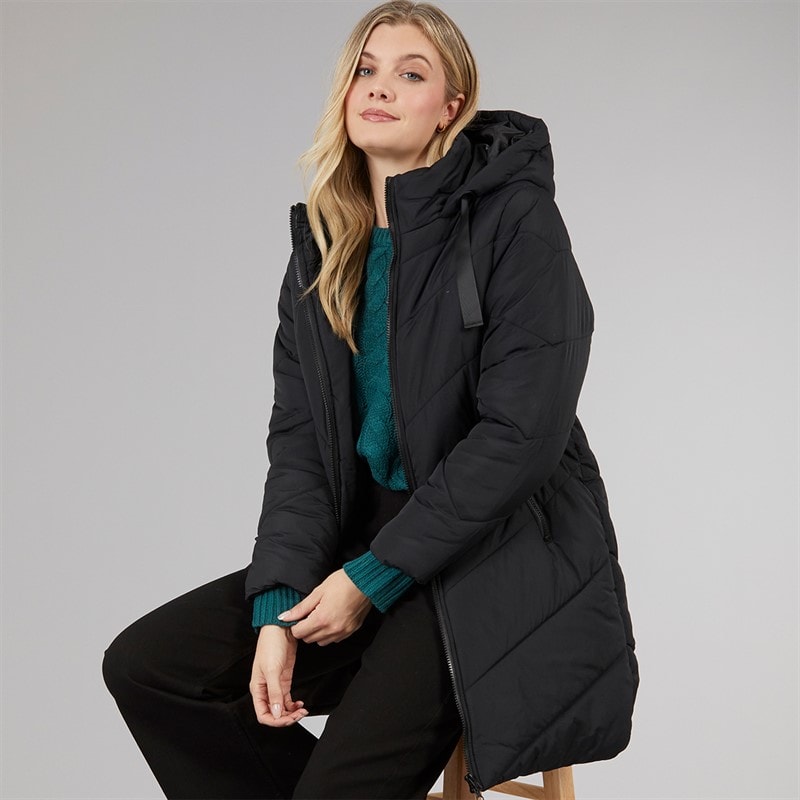 Board Angels Vestes Puffa Chevron Femme Noir