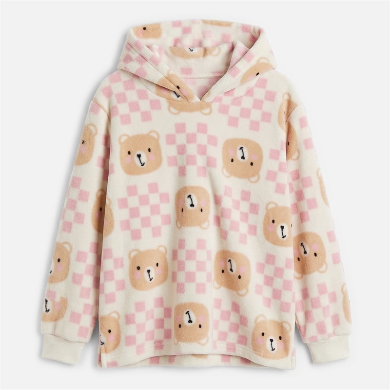 Board Angels Teddy bluza z kapturem dla niemowląt dziewczynki kolor Pink Multi