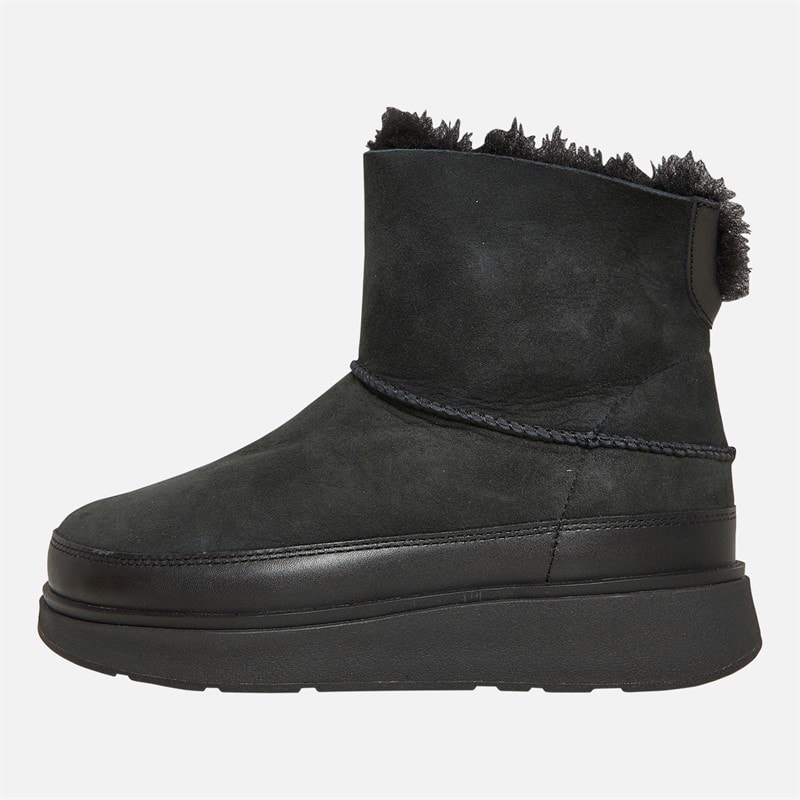 FitFlop Bottines en shearling double face Gen-FF mini femme, tout Noir