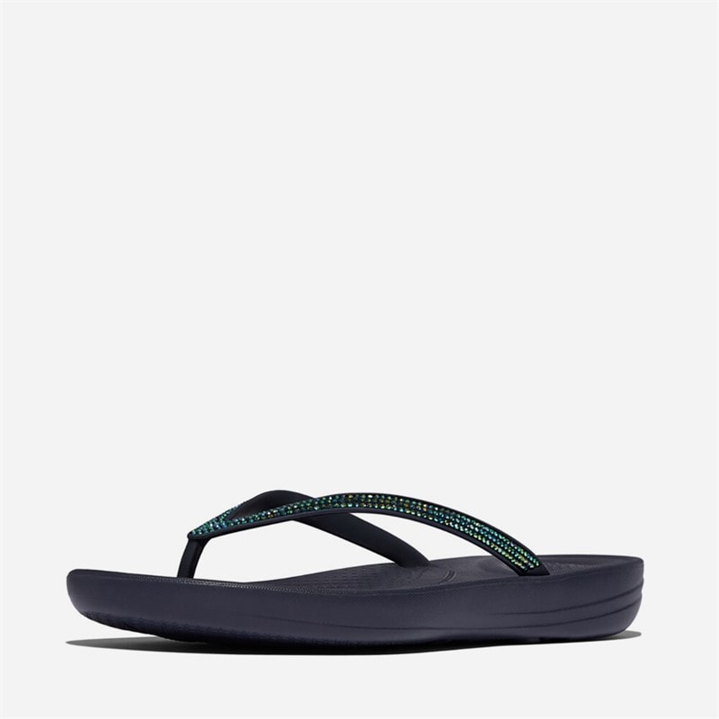 FitFlop Dames Iqushion Sparkle Flip Flops Midnight Navy