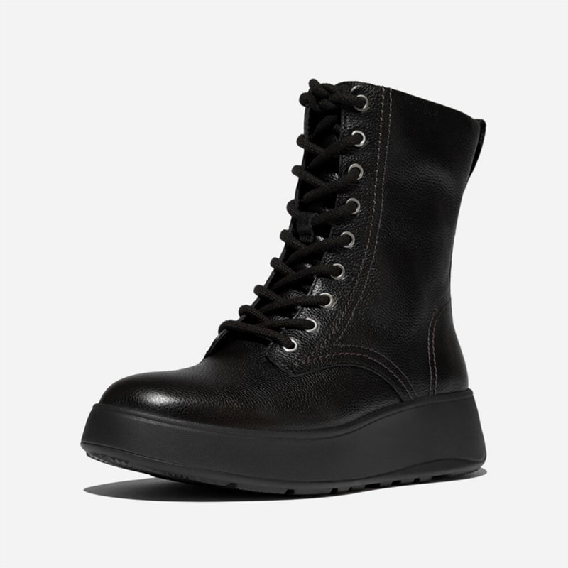 FitFlop Bottes de cheville F-Mode laçage Femme Noir