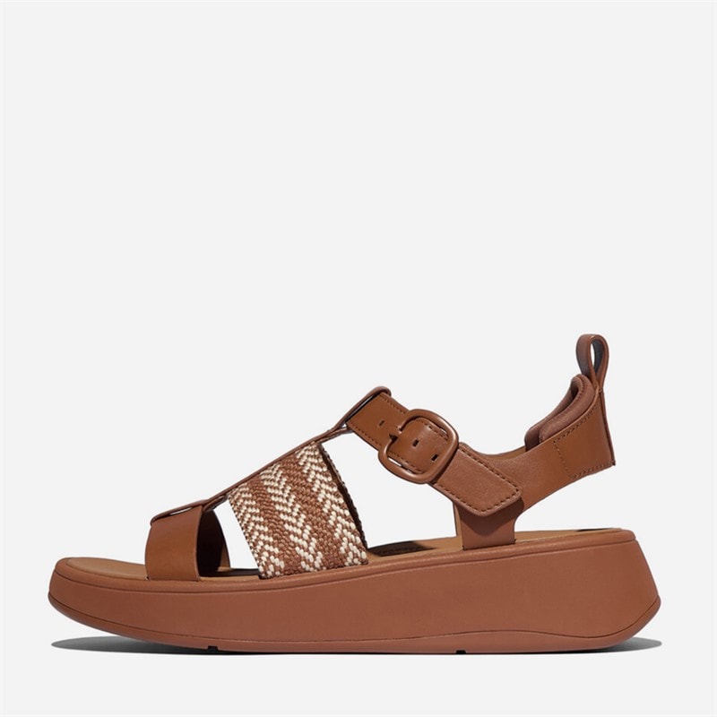 FitFlop Dames F-Mode Visserssandalen Deep Tan/Paris Beige