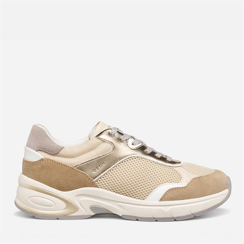 GEOX Zarvia Baskets Femme Papyrus/Blanc
