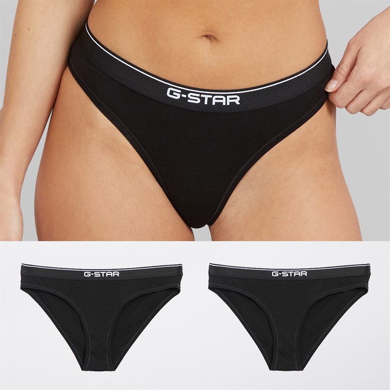 G-STAR Dames Drie Pack Hipster Slips Zwart