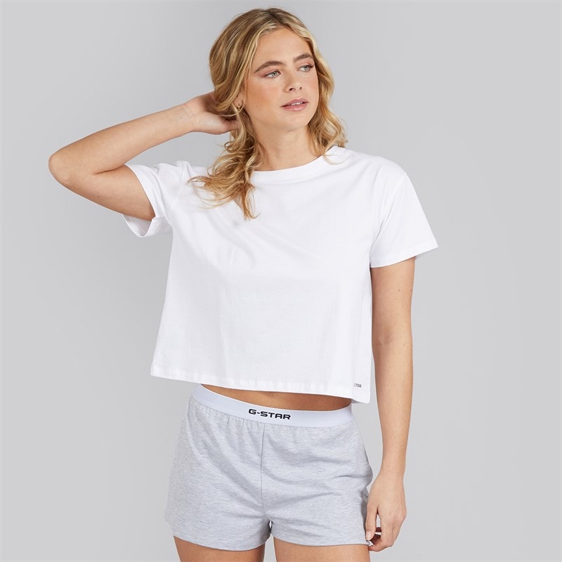 G-STAR Dames Pyjama Set Bright White/Light Grey Marl