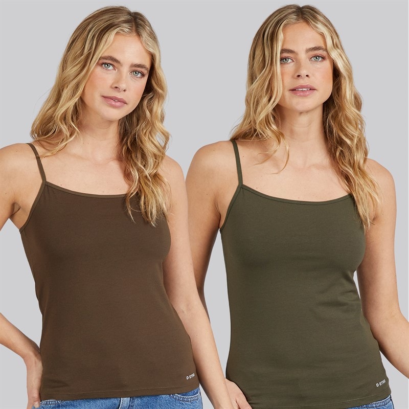 G-STAR Pacquet Double débardeurs Femme Forest Night/Wren