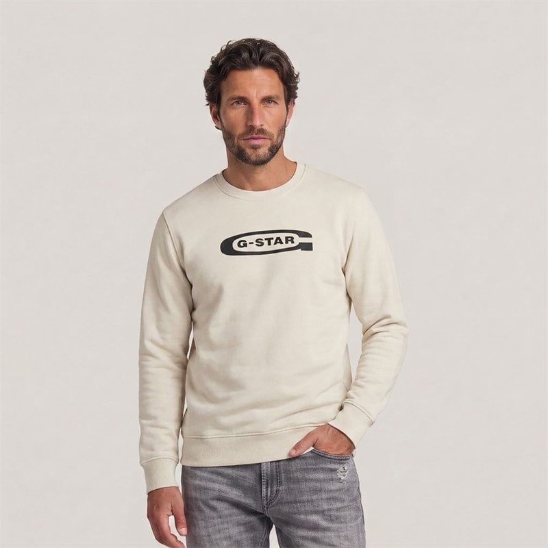 G-STAR Herren Old Skool Sweatshirt Weiß