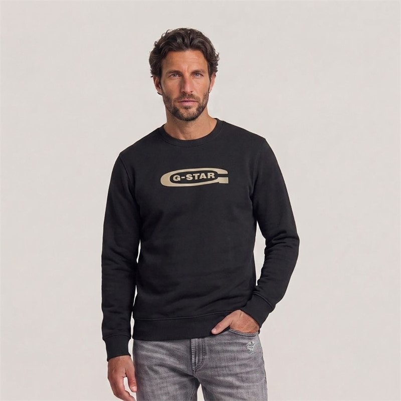 G-STAR Heren Old Skool Sweatshirt Zwart