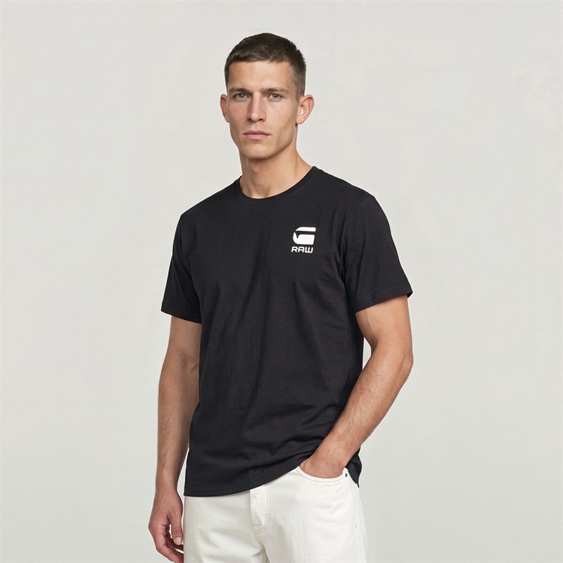 G-STAR T-shirt Homme Logo Coupe Ajustée Noir