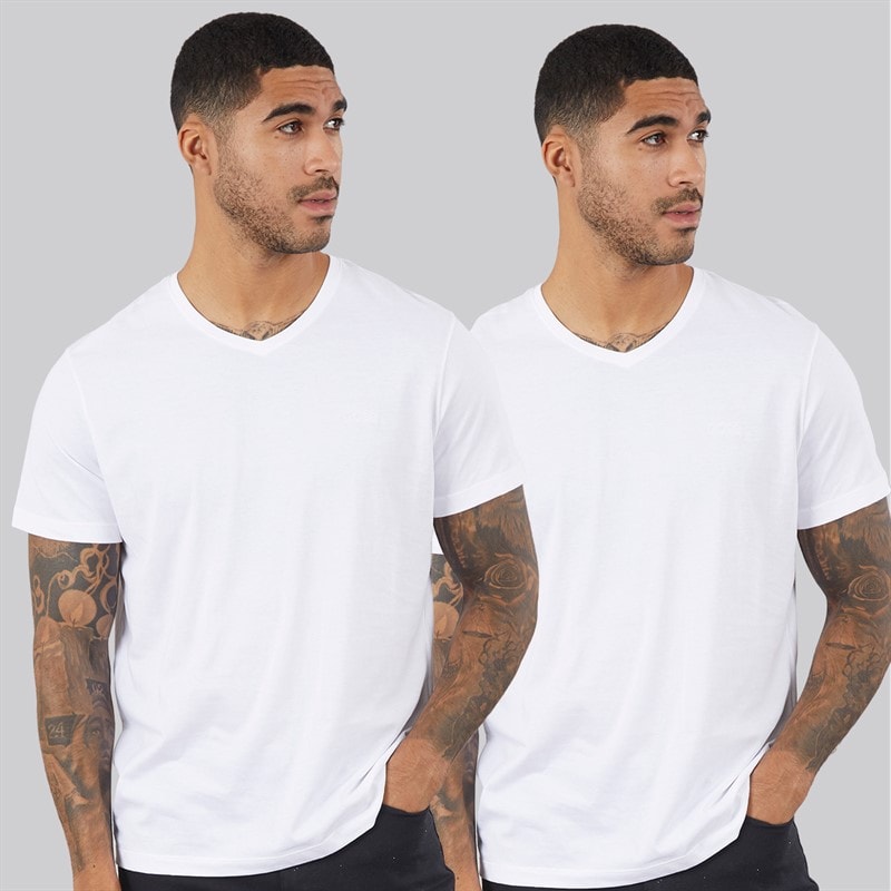 Hugo Boss Herren Komfort Zwei Pack T Shirts Weiß
