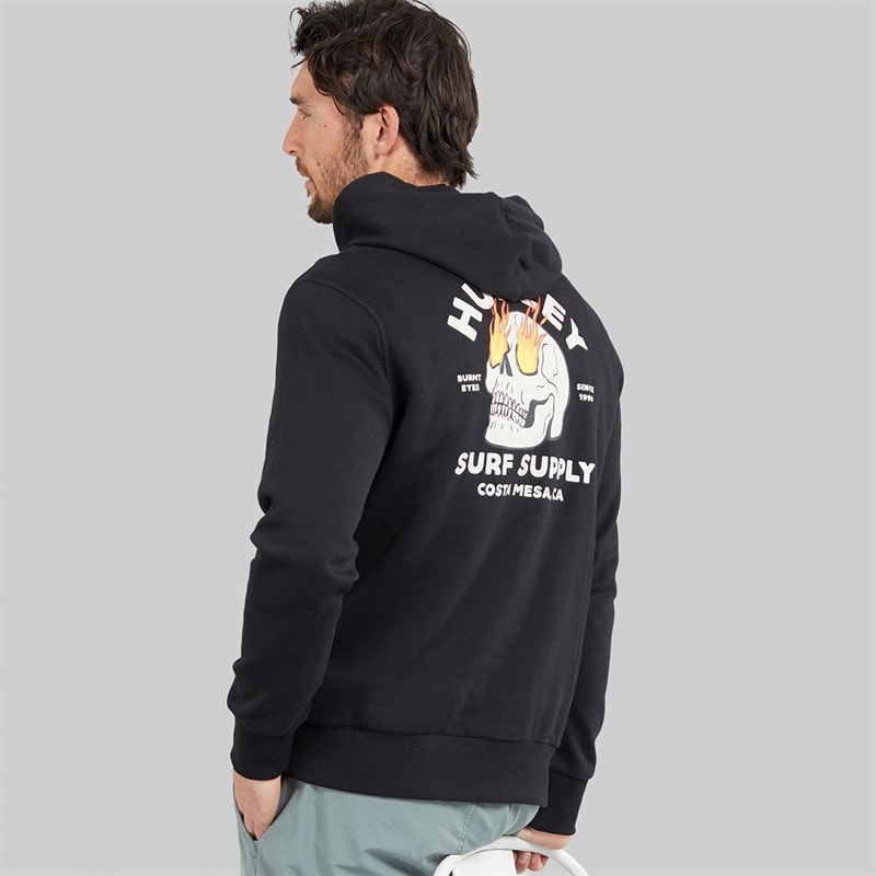 Hurley Heren Vlammende Ogen Hoodie Zwart