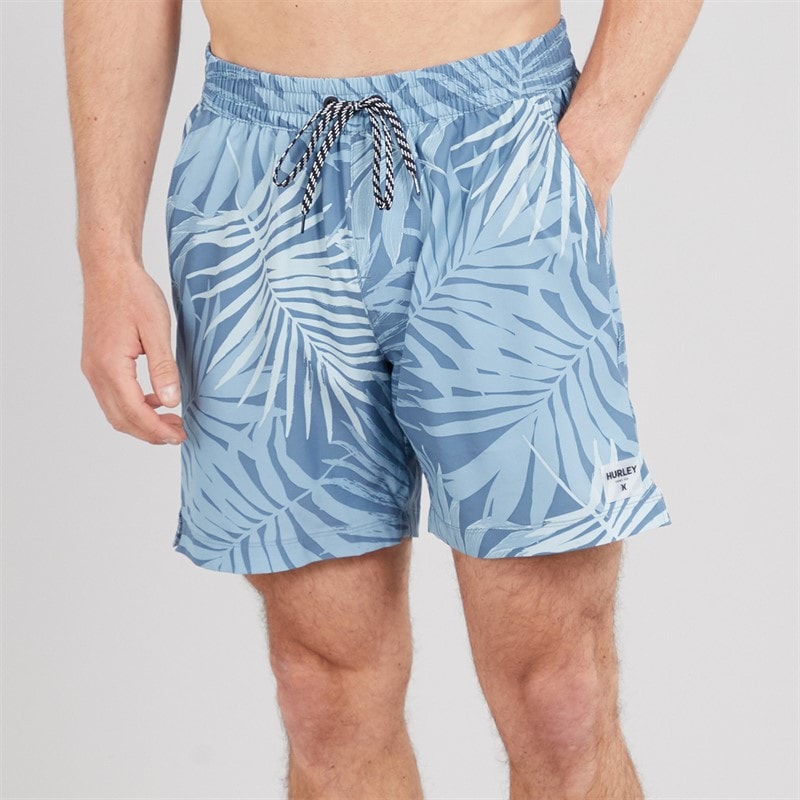 Hurley Heren Tropic Ferns Volley Zwemshorts Blauw/Bruin