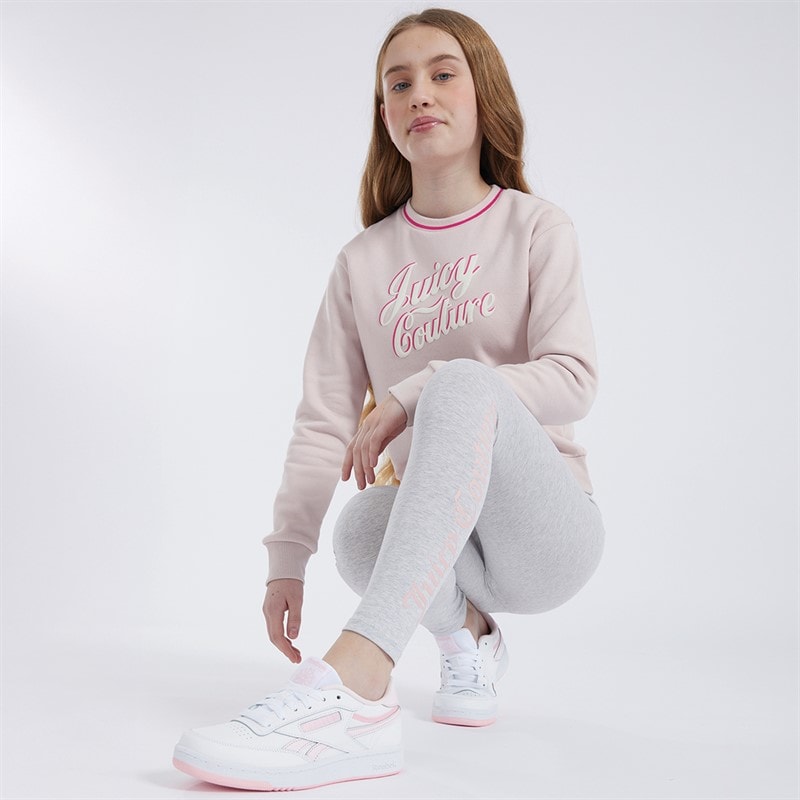 Juicy Couture Ensemble Sweat-Shirt et Leggings Fille Fraise Crème