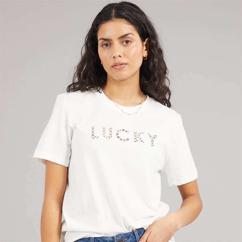 Jacqueline De Yong Dames Selma T-shirt Cloud Dancer