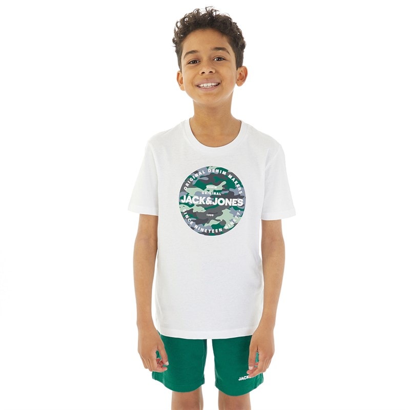 JACK & JONES Jongens Jjpete Camo T-shirt en Shorts Set Storm