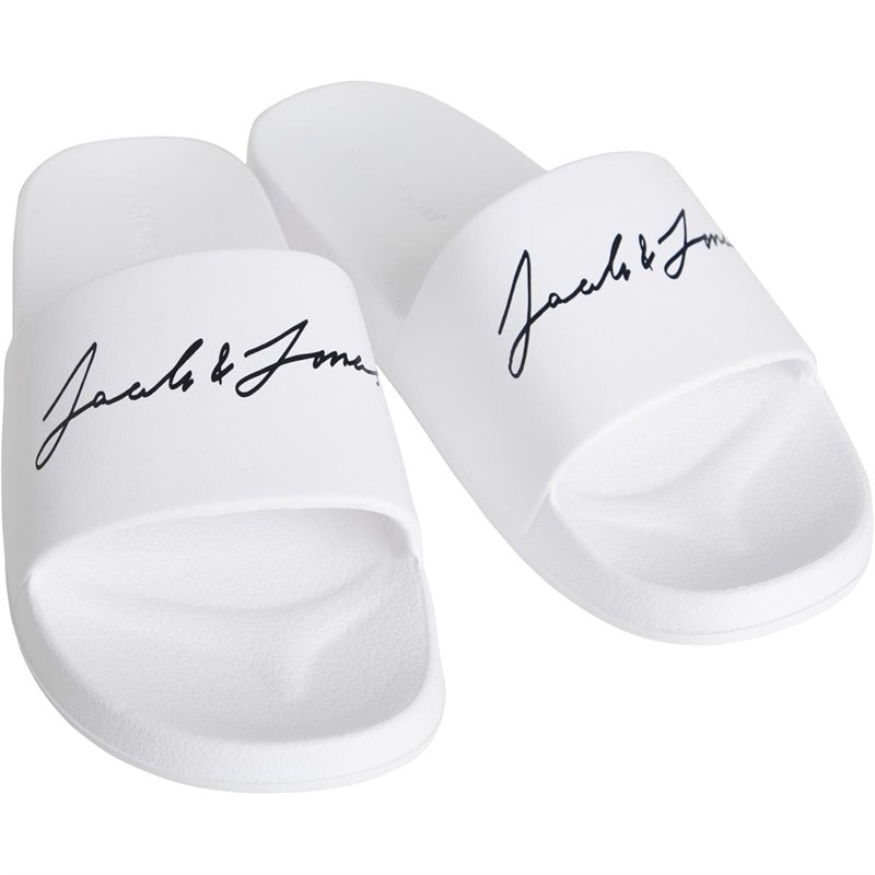 JACK & JONES Slider Sandales Gary Moulded Slides Homme Blanc