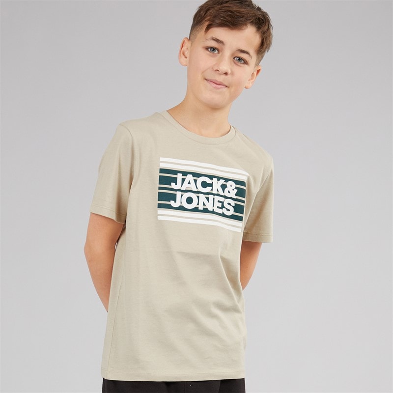 JACK & JONES Jongens Neto T-shirts Ecru