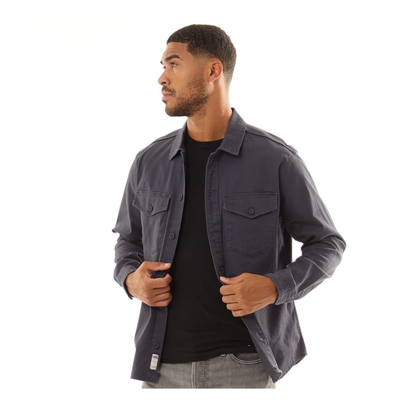 JACK & JONES Heren Dave Stretch Overshirt Navy Blazer
