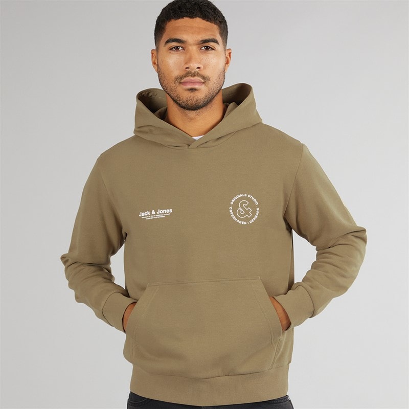 JACK & JONES Heren Vesterbro Sport Hoodie Silver Sage