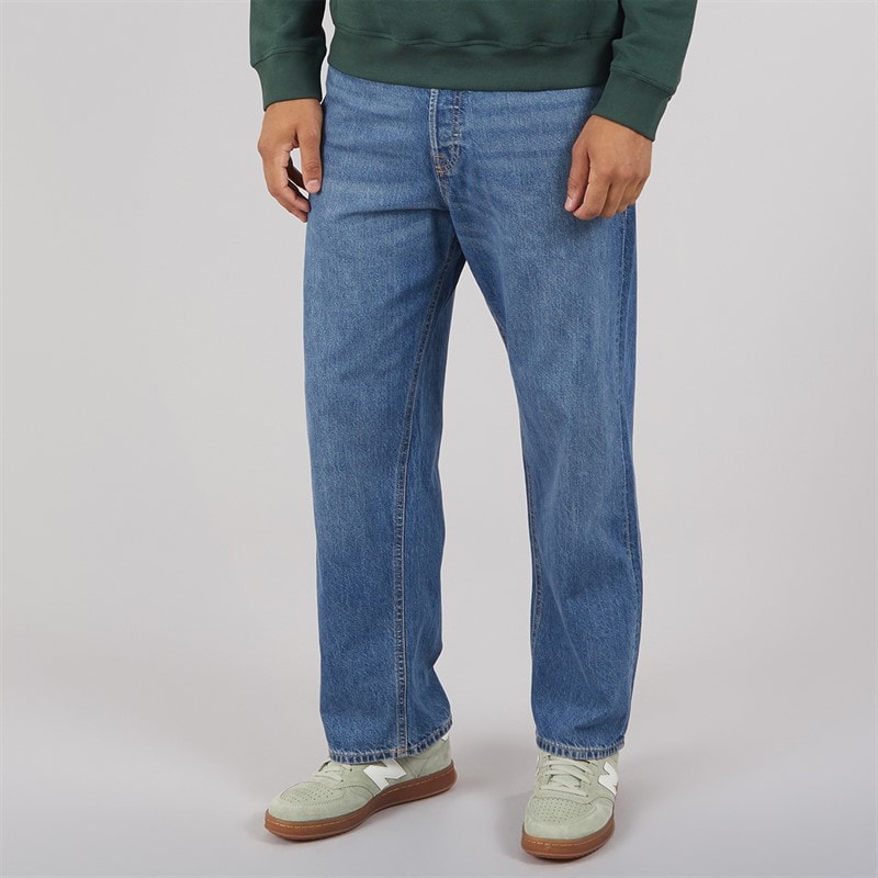 JACK & JONES Herren Alex SQ 741 Baggy Fit Jeans Mittelblau
