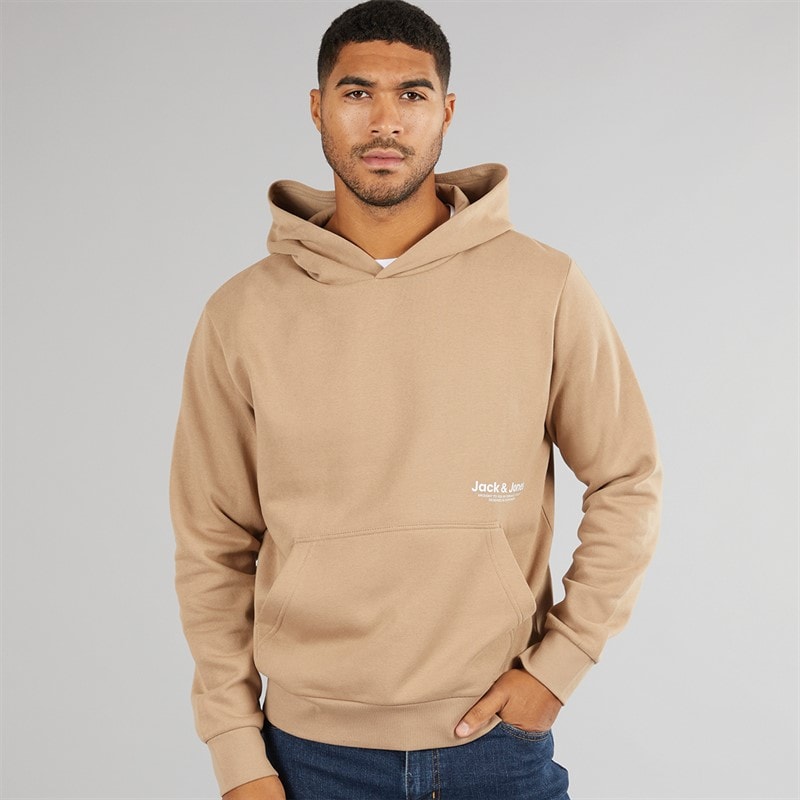 JACK & JONES Heren Vesterbro Zij Hoodie Zilver Nerts