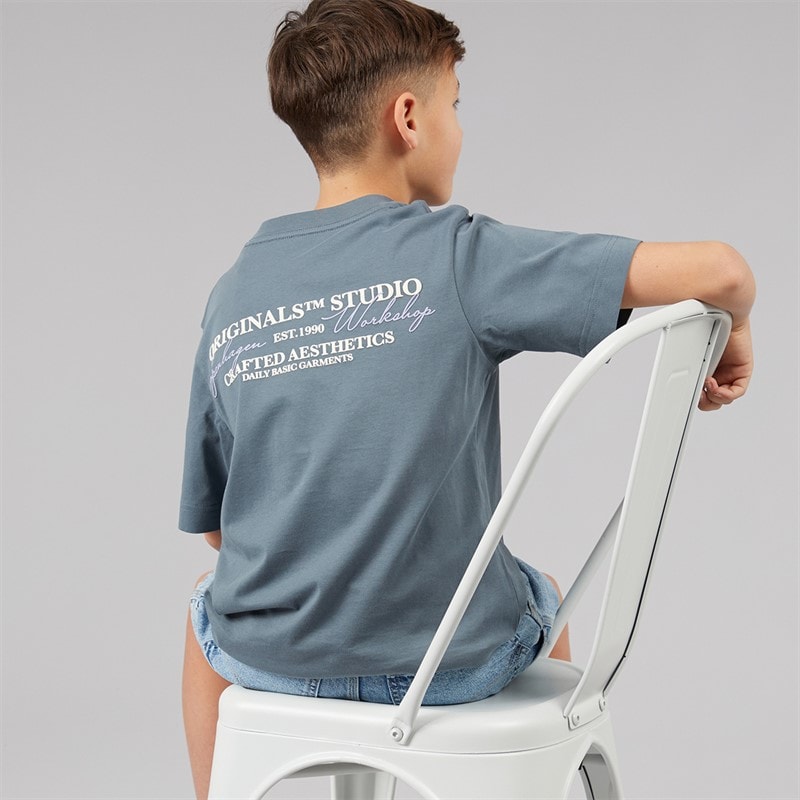 JACK & JONES Jongens Islington T-shirt Stormy Weather
