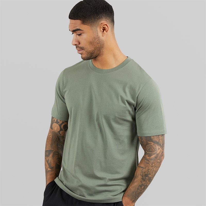 JACK & JONES Herren T-Shirt mit lockerem Schnitt Agave Green