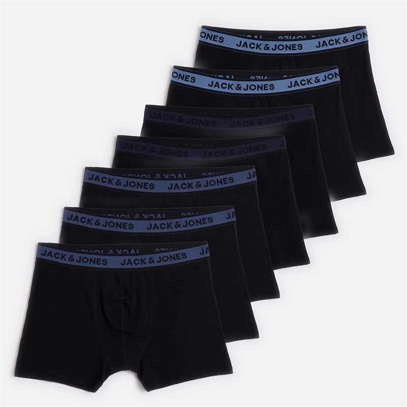 JACK & JONES Homme Jacjohn Uni lot de sept caleçons Noir