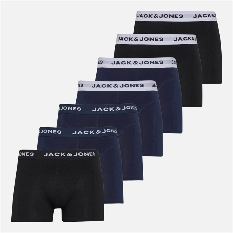 JACK & JONES Herren Jacben Uni Siebener Pack Slips Marineblau
