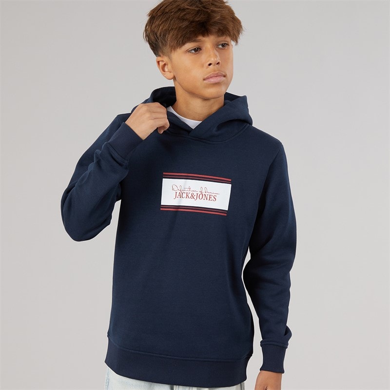 JACK & JONES Sweat à Capuche Buster Garçon Navy Blazer