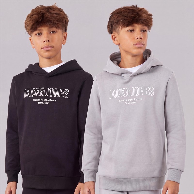 JACK & JONES Junge Toby Zweierpack Hoodies Alloy/Schwarz