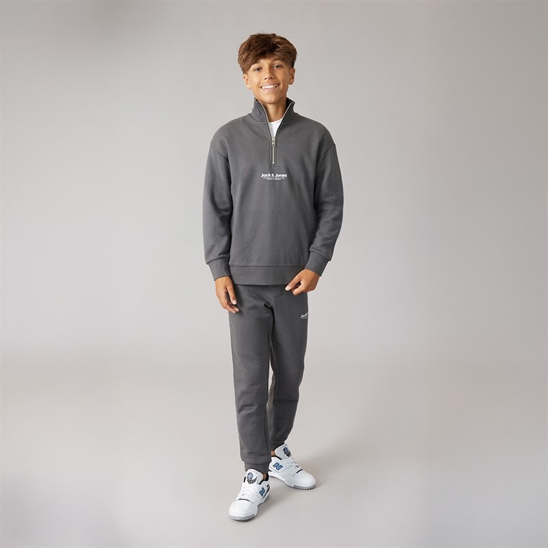 JACK & JONES Vesterbro bluza zamkiem 1/4 dla chłopca dres kolor Asphalt