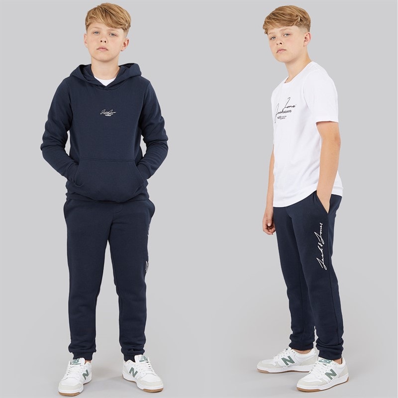 JACK & JONES Ensemble de Survêtement triple Caleb Garçon Navy Blazer/Blanc