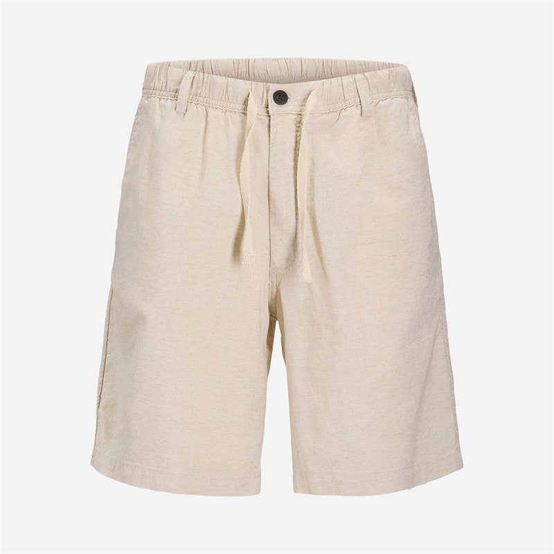 JACK & JONES Herren Bondi Leinen Shorts Moonbeam