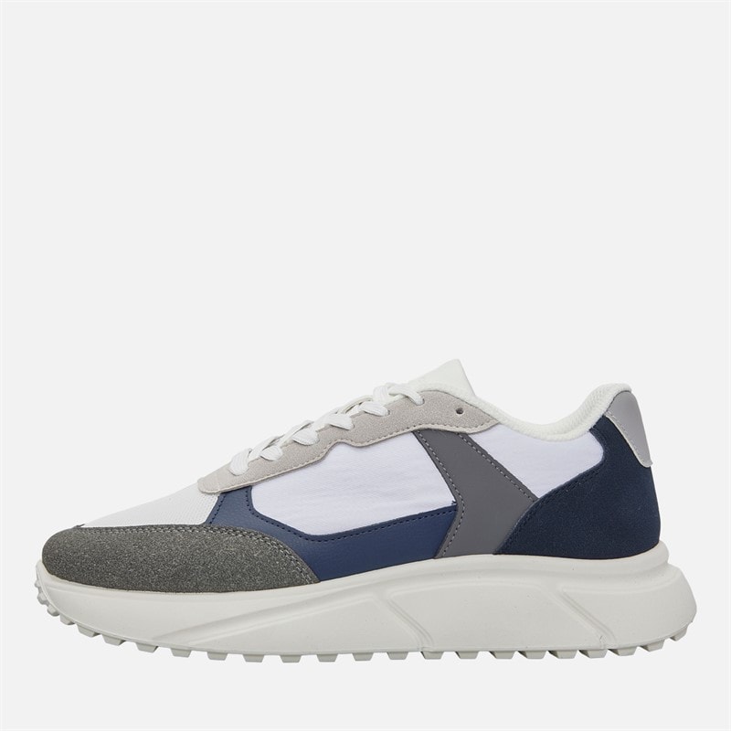 JACK & JONES Herren Aspire PU Runner Turnschuhe Weiß/Grau