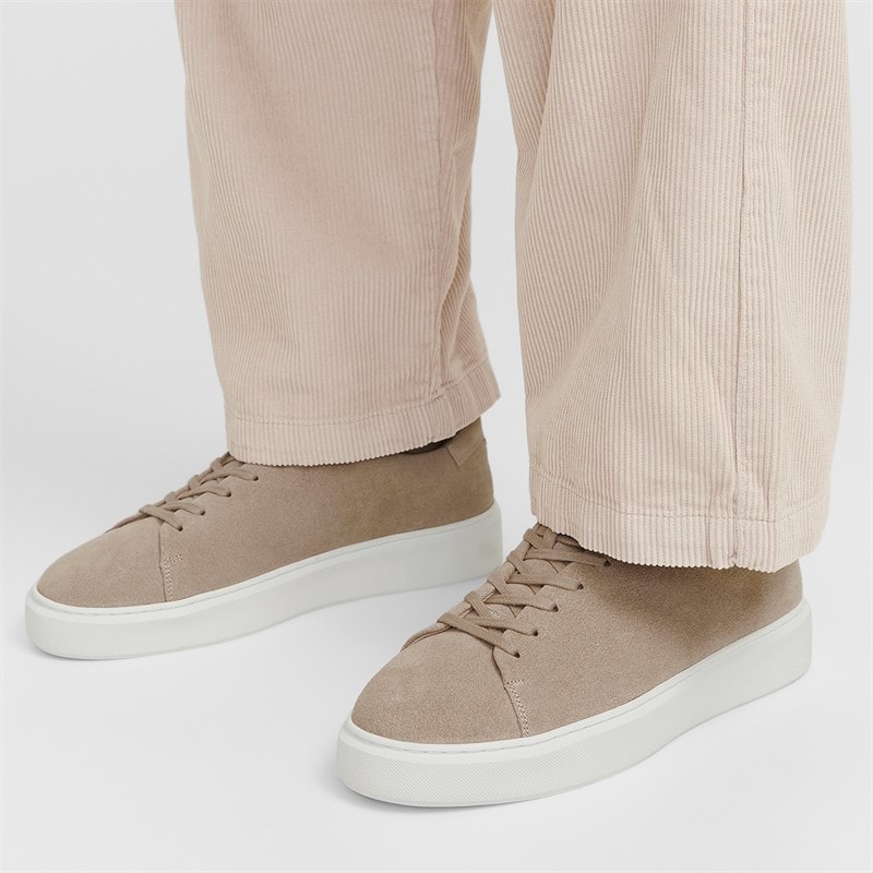 JACK & JONES Herren Stockholm Leder Sneaker Plaza Taupe