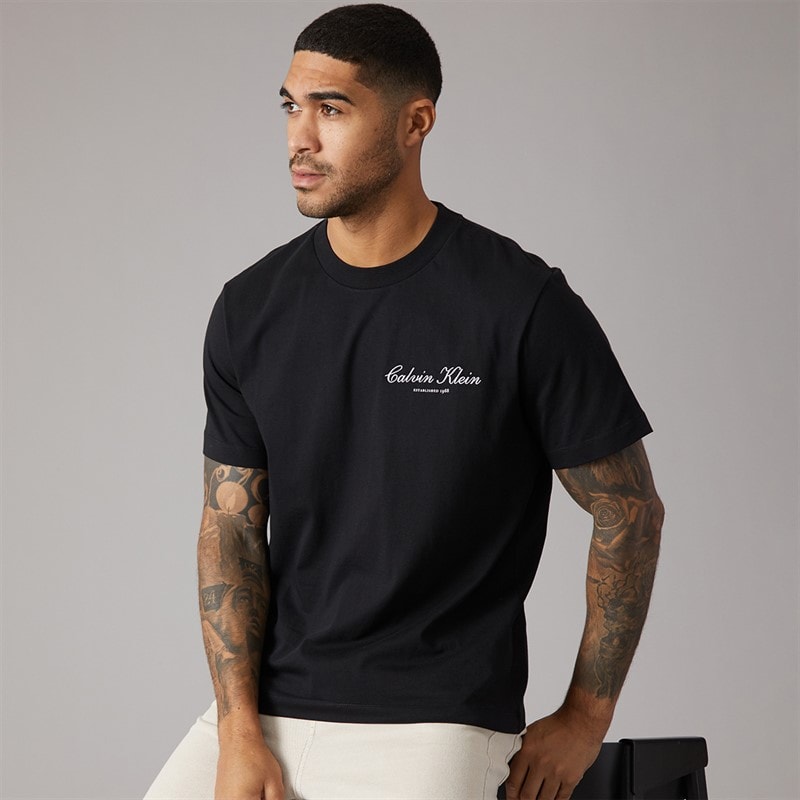 Calvin Klein Jeans Herren 20S März Grafik T Shirt Schwarz