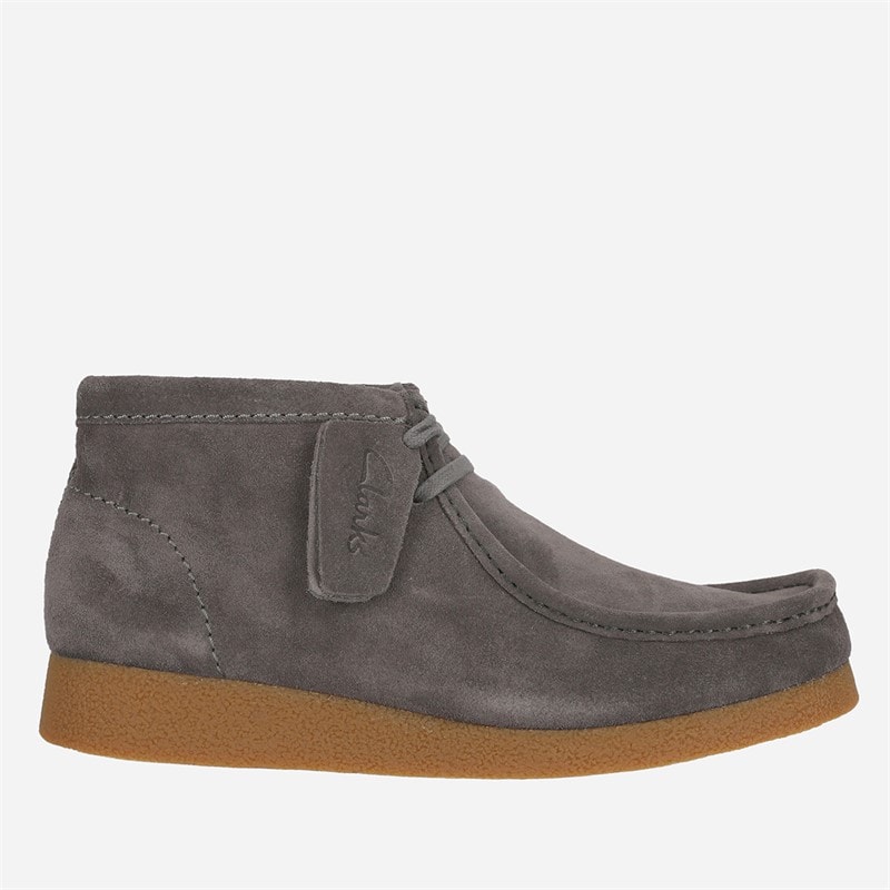 Clarks Herren Evo Wallabee Schuhe Graues Wildleder