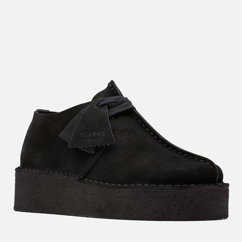 Clarks Dames Originals 1 Trek Wedge D Schoenen 1219 Black Suede