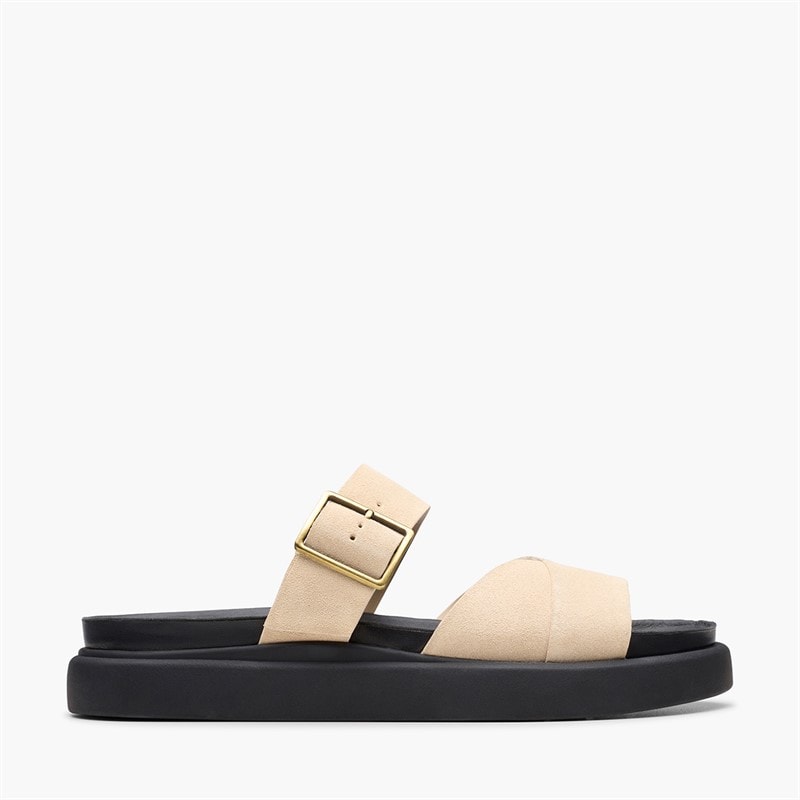 Clarks Sandales Aristella D-Fit Femme Ecru
