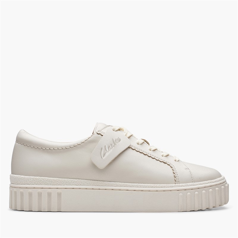 Clarks Baskets Mayhill Walk D-Fit Femme Off White