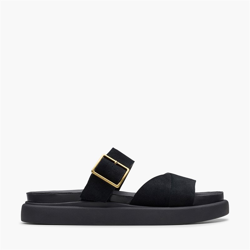 Clarks Sandales Aristella D-Fit Femme Noir