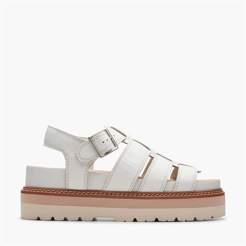 Clarks Sandales Orianna Twist D-Fit Femme Off White