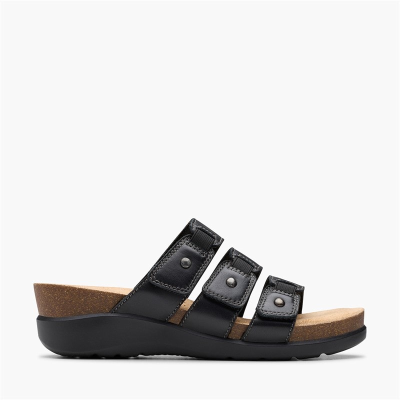Clarks Damen Calenne Lily D-Fit Sandalen Schwarz