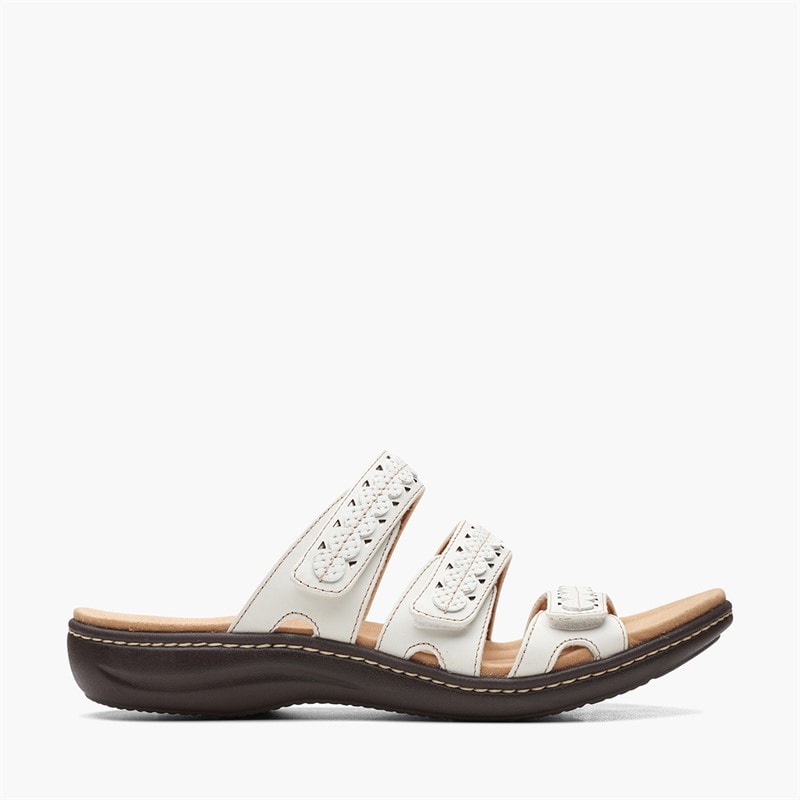 Clarks Sandales D-Fit Laurieann Cove Femme Blanc
