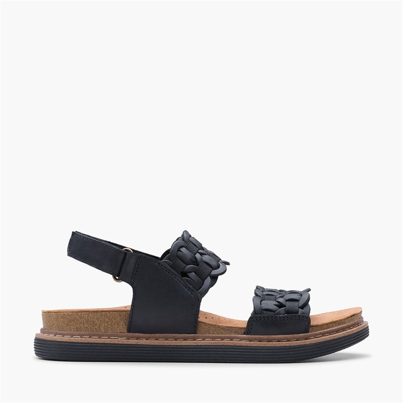 Clarks Damen Arwell Glide D-Fit Sandalen Schwarz