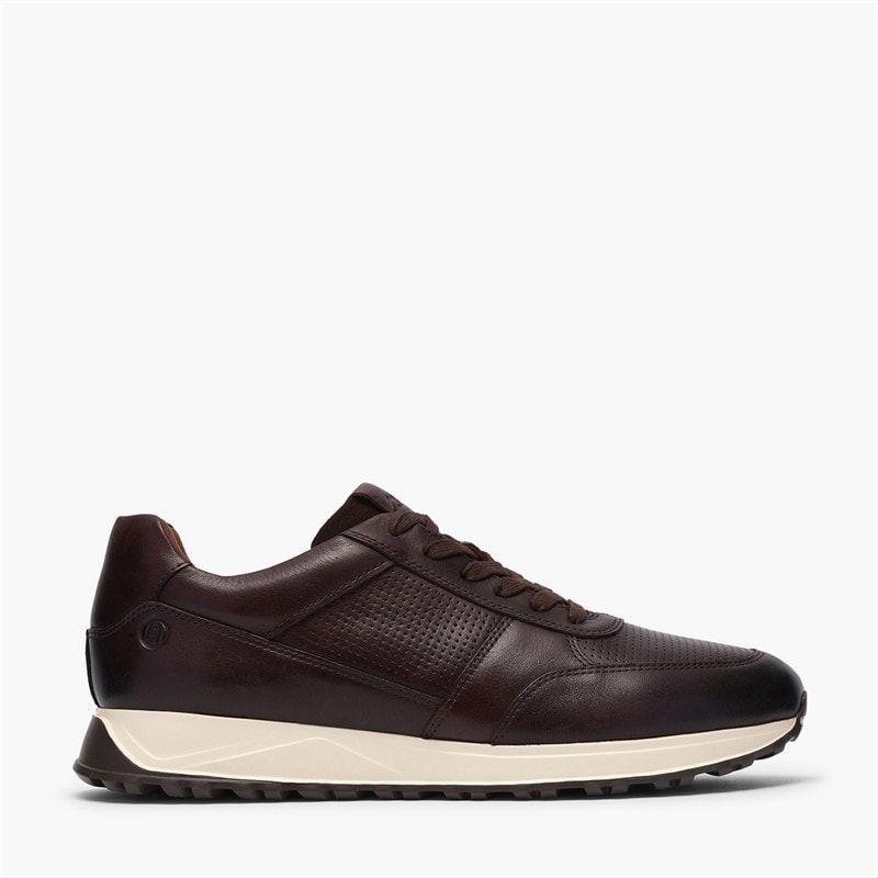 Clarks Heren Radwell Strik Sneakers Brown Leather
